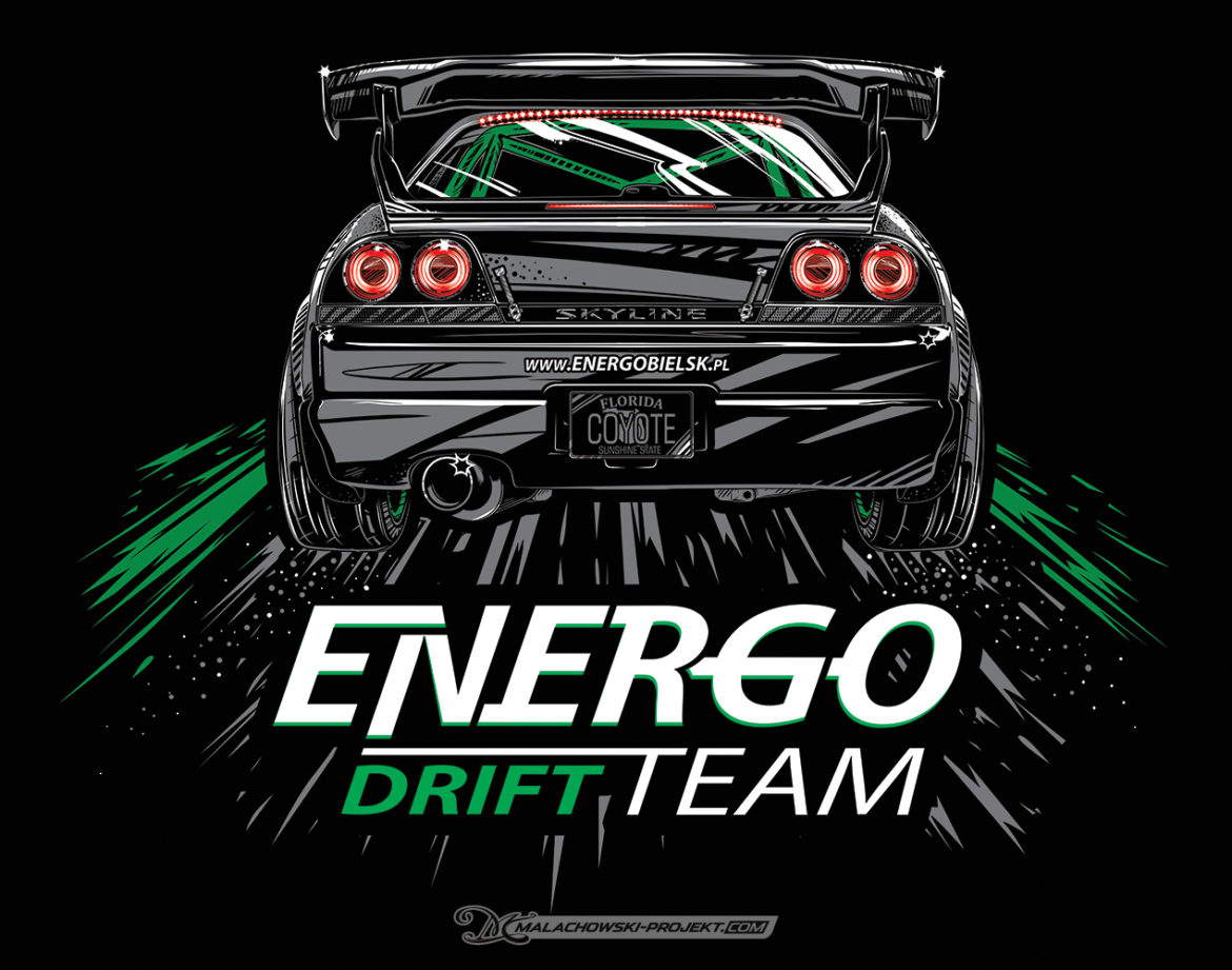 T Shirt Design Energo Drift Team Malachowski Projekt