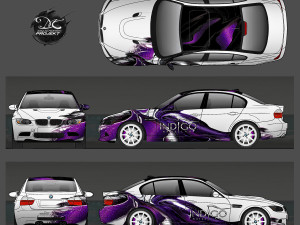 Projekt grafiki oklejenia dlar BMW M3