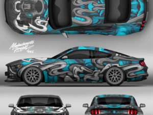 Projekt oklejenia Ford Mustang BYK